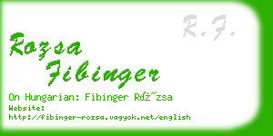 rozsa fibinger business card